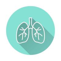 Symbol für die menschliche Lunge für Grafik- und Webdesign. vektor
