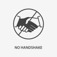 kein Handshake-Symbol. Vektorillustration für Grafik- und Webdesign. vektor