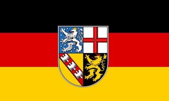 Flagge des Saarlandes, Bundesland Deutschland. Vektor-Illustration. vektor