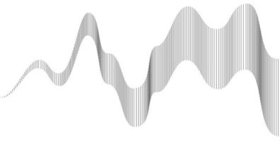 gewellte abstrakte Streifen. geschwungene Linienvektorelemente für Musikdesign. digitaler Sound-Equalizer. vektor