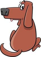 Cartoon lustiger überraschter Hund Comic-Tierfigur vektor