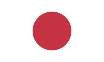 japan flagga och nationell japansk asiatisk symbol isolerat på vit bakgrund platt vektor illustration.