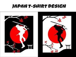 silhuett samuraj anime vektor för design t skjorta begrepp, samuraj hoppa med anime stil, samuraj pojke, japansk t-shirt design, silhuett för en japansk tema, riddare