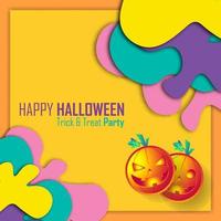 Happy Halloween Fun Party Feier Hintergrunddesign. Halloween-Elemente, Halloween-Nacht vektor