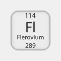 Flerovium-Symbol. chemisches Element des Periodensystems. Vektor-Illustration. vektor