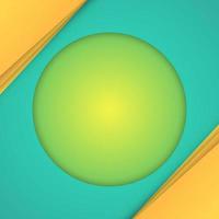 abstrakter 3D-Kreis Papierschnitt Schicht grüner Hintergrund mit Goldlinieneffekt. Papercut-Schichthintergrund, der den Stil des klassischen Hintergrunds der Grafik überlappt. Illustrationsvektor. gelber Farbhintergrund Overla vektor