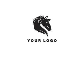 häst huvud logotyp design mall vektor