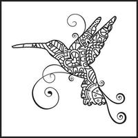 vektor illustration dekorativ kolibri på vit bakgrund