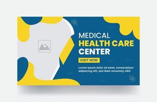 medizinisches Thumbnail-Design Video-Cover Thumbnail-Vorlage für den Gesundheitsdienst vektor