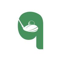första brev q golf vektor logotyp design. golf klubb inspiration logotyp design.