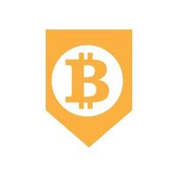 Bitcoin-Symbol, Vektorgrafik-Design vektor