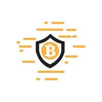 Bitcoin-Symbol, Vektorgrafik-Design vektor