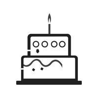 Design-Vorlage für Geburtstagskuchen-Icon-Vektor vektor