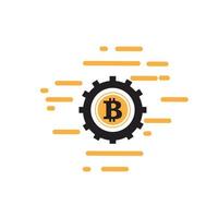 bitcoin ikon vektor illustration design