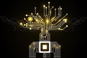 krets styrelse elektronisk träd form. elektronisk vektor element för cyber design.
