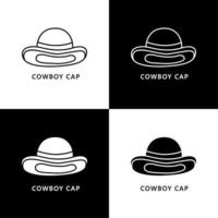 Cowboy-Cap-Symbol-Illustration. Hut tragen Mode-Logo-Symbol vektor