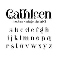 Vintage dekorative Schriftart - Cathleen. vektor