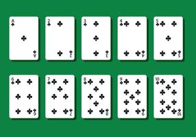 Club Poker Karten Vektoren