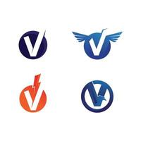 v-Buchstaben-Logo-Vorlagenvektor vektor