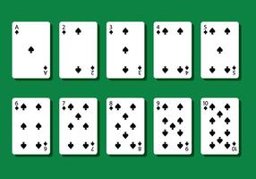 Spade poker kort vektorer