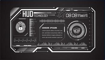 moderner hud-technologiehintergrund vektor