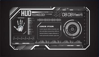 moderner hud-technologiehintergrund vektor