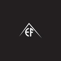 kreativ ef logotyp design vektor