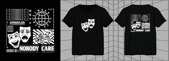 estetisk grafisk design för t-shirt street wear och urban stil vektor