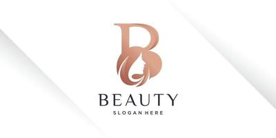 brev b logotyp design för skönhet med kreativ stil vektor