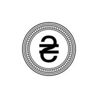 ukraina valuta ikon symbol, ukrainska hryvnia, uah tecken. vektor illustration