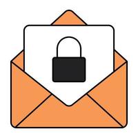 modernes Design-Symbol für sichere E-Mail vektor