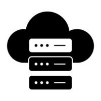 perfekte Designikone des Cloud-Servers vektor