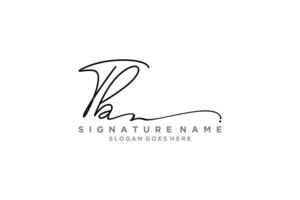 anfängliche tb-Brief-Signatur-Logo-Vorlage elegantes Design-Logo-Zeichen-Symbol-Vorlage-Vektor-Symbol vektor