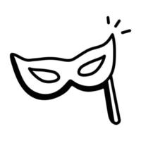 Überprüfen Sie dieses Doodle-Symbol der Maskerade vektor