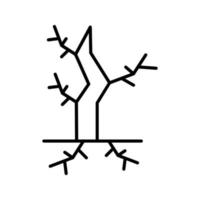 död- träd vektor ikon