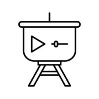 Vektorsymbol für Videopräsentation vektor