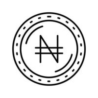 Naira-Währungsvektorsymbol vektor