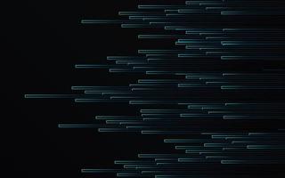 abstrakter blauer Lichtleitergeschwindigkeitszoom auf schwarzer Hintergrundtechnologie vektor