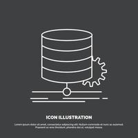 algoritm. Diagram. data. diagram. strömma ikon. linje vektor symbol för ui och ux. hemsida eller mobil Ansökan