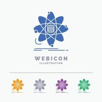 Analyse. Daten. Information. Forschung. Wissenschaft 5-farbige Glyphen-Web-Icon-Vorlage isoliert auf Weiß. Vektor-Illustration vektor