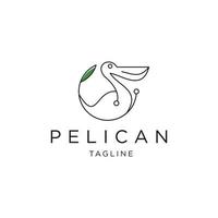 Pelikan-Vogel-Logo-Icon-Design-Vorlage vektor