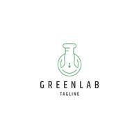 grön lab logotyp ikon formgivningsmall platt vektor