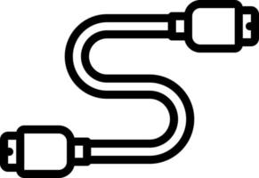 linje ikon för kabel- vektor