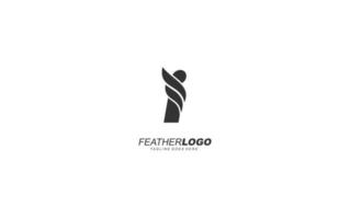jag logotyp vinge för identitet. fjäder mall vektor illustration för din varumärke.