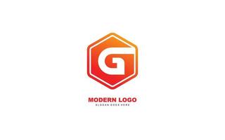 g logotyp form för identitet. brev mall vektor illustration för din varumärke.