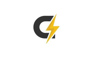 c-Logo-Energievektor für Identitätsunternehmen. Anfangsbuchstabe Thunder Template Vector Illustration für Ihre Marke.