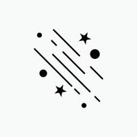 Stern. Sternschnuppe. fallen. Platz. Sterne-Glyphe-Symbol. vektor isolierte illustration