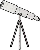 klotter karaktär tecknad serie teleskop vektor