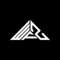 wfz brev logotyp kreativ design med vektor grafisk, wfz enkel och modern logotyp i triangel form.