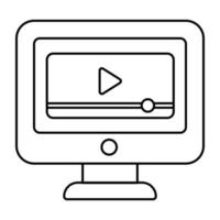 trendiges vektordesign von online-videos vektor